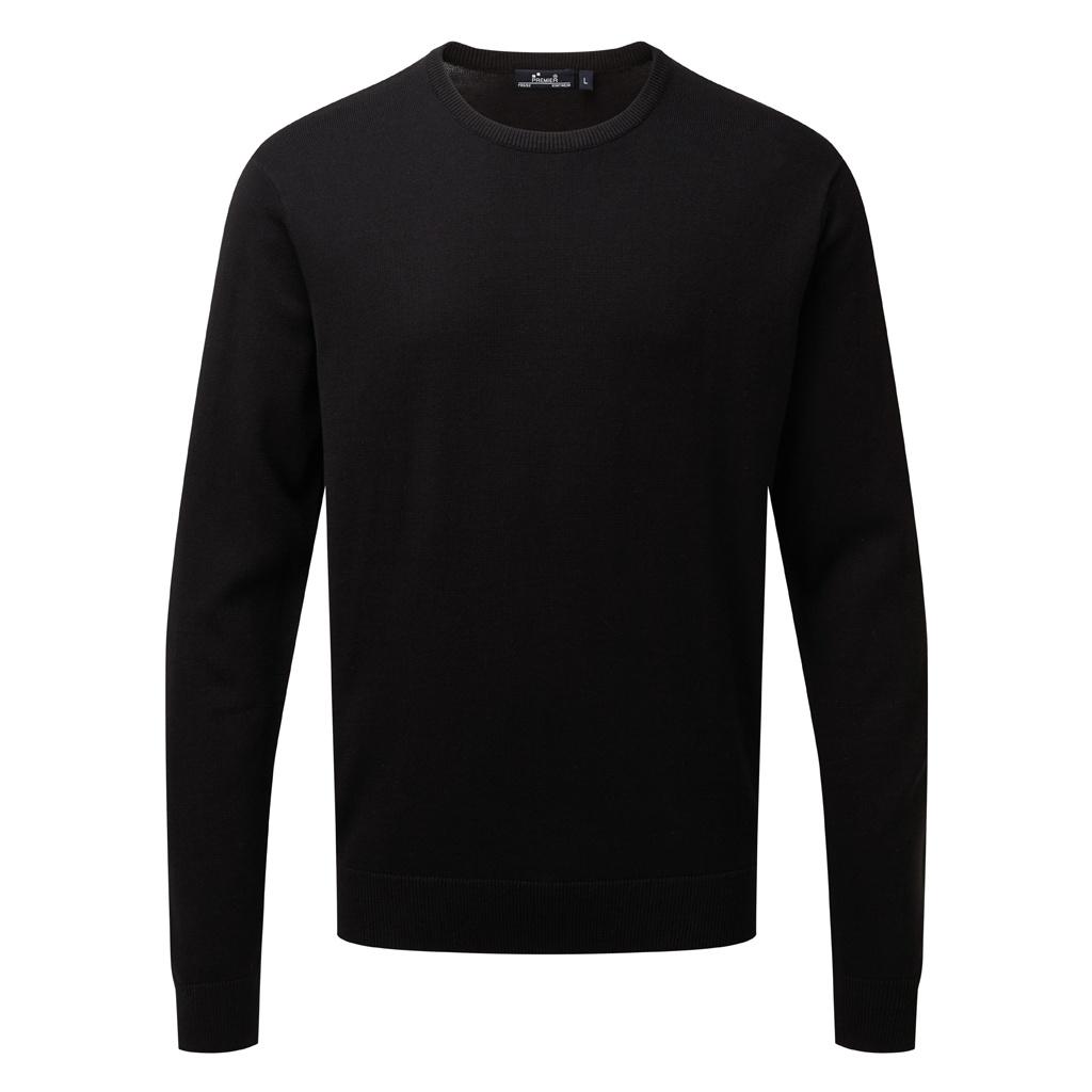 Premier Adults Unisex Cotton Rich Crew Neck Sweater