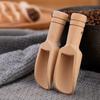 Wooden Bath Salt Spoon Natural Wood Multifunctional Scoop Ergonomic Handle Beech Kitchen Spoon for