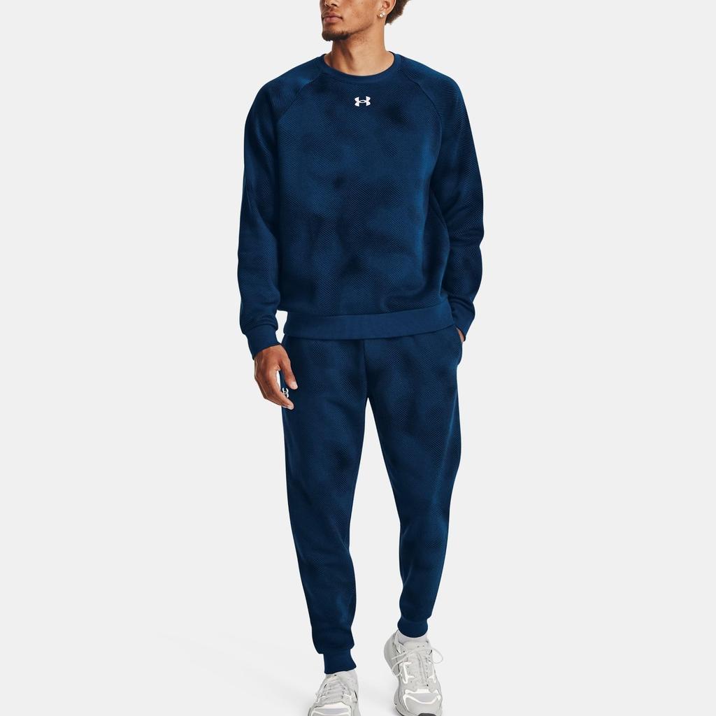 Under Armour Detail Round Neck Long Sleeve Sweatshirt Men sweatshirt Blue 1379756-426