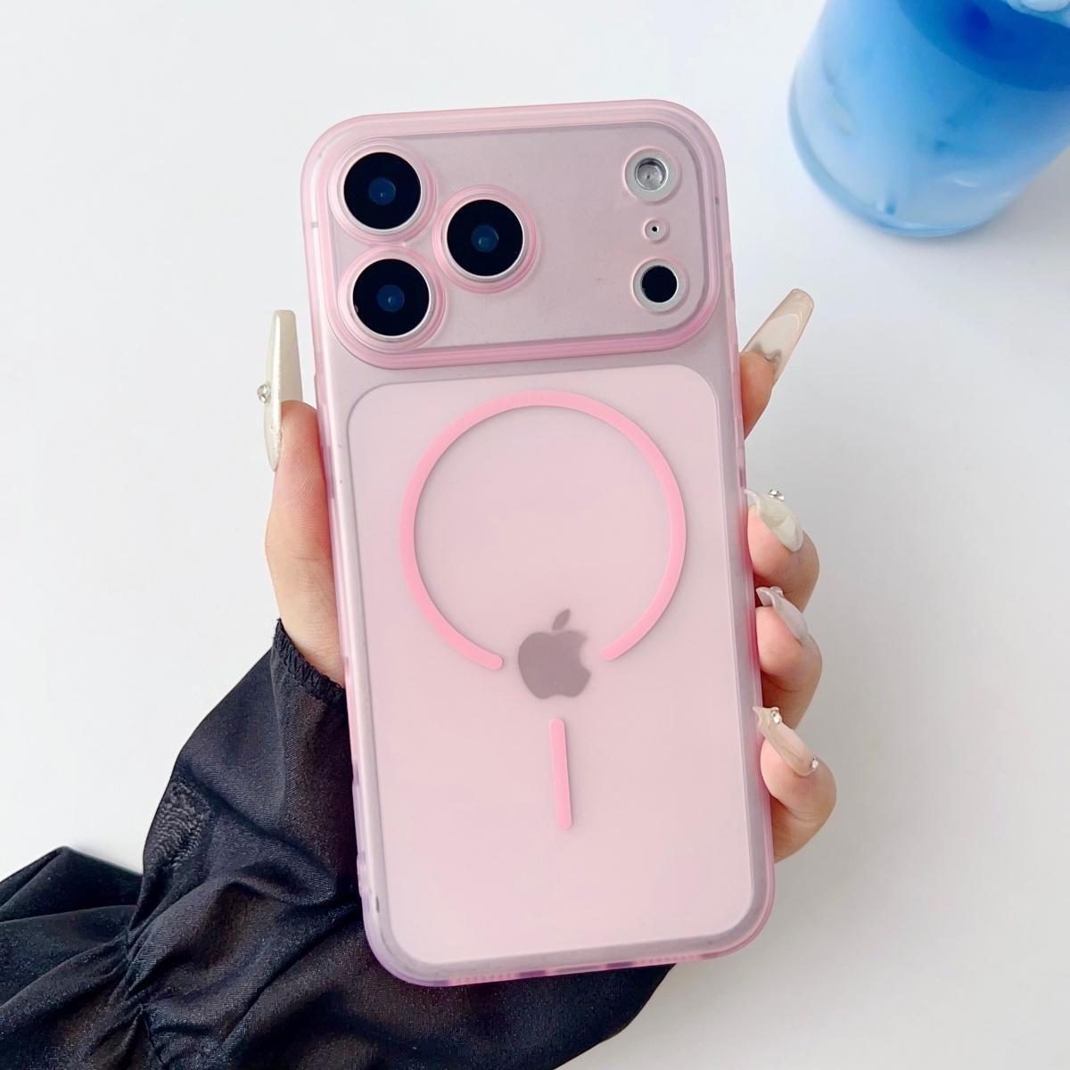 

Slim Frosted Clear Soft TPU For Magsafe Phone Case For iPhone 17 16 E 15 14 13 12 Pro Max Plus Magnetic Wireless Charge Cover iPhone17 Pro Max