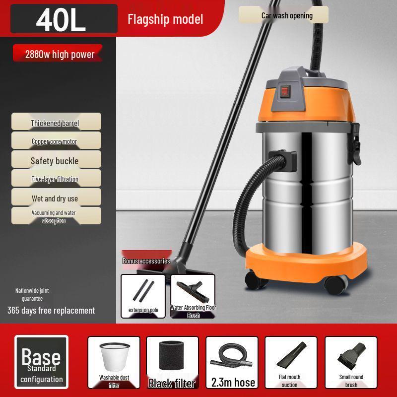 Heavy-Duty Vacuum Cleaner: Wet/Dry, High Suction, for Industrial, Commercial, Household, Automotive Use & Grout Sealing.