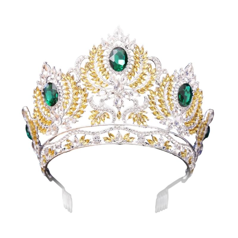 Couronnes en cristal élégantes avec peigne pour femmes, magnifiques tiares de princesse pour anniversaire et célébration spéciale
