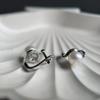 Серебряные серьги с натуральным жемчугом (2187073)