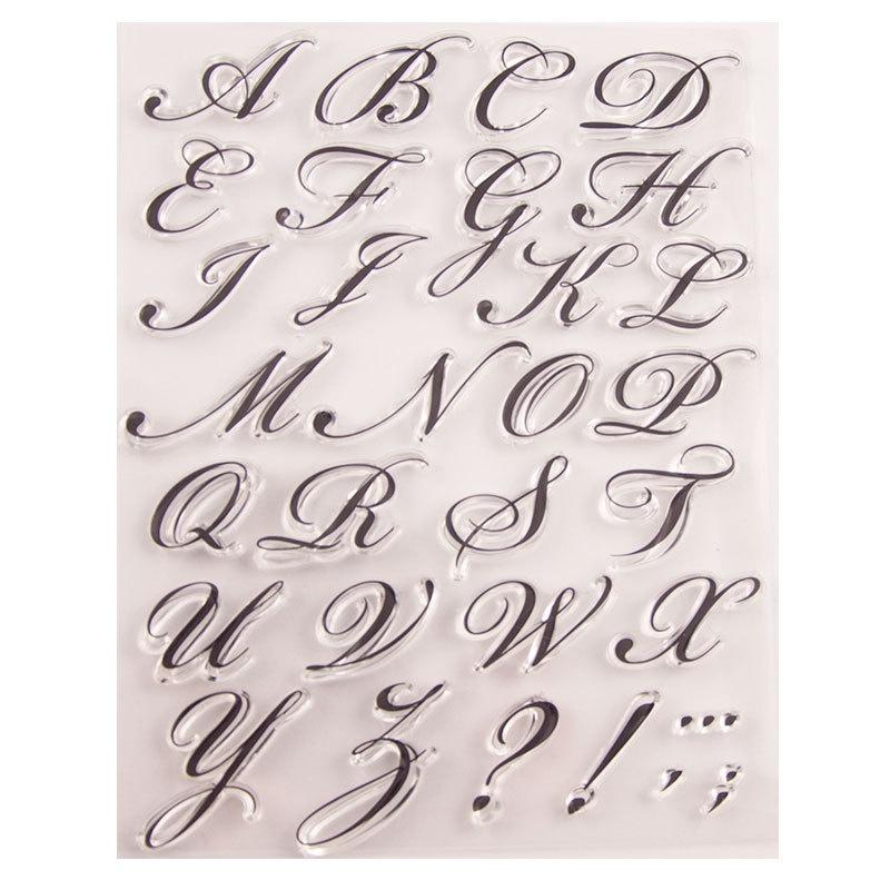 Letter Alphabet Transparent Silicone Clear Rubber Stamp Sheet Cling Scrapbooking DIY