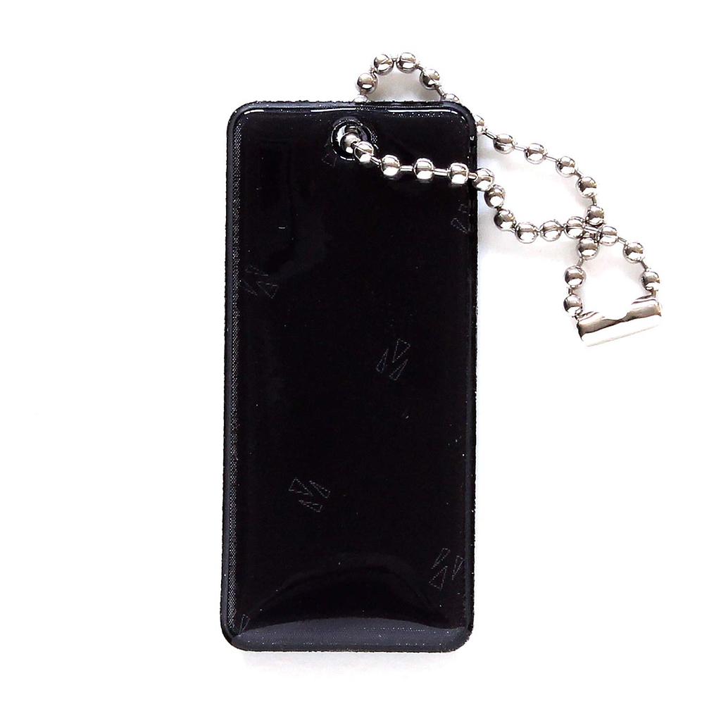 Waki Sangyo AHW312 Black Reflective Key Holder, Plain Black, Height 2.2 X Width 1.0