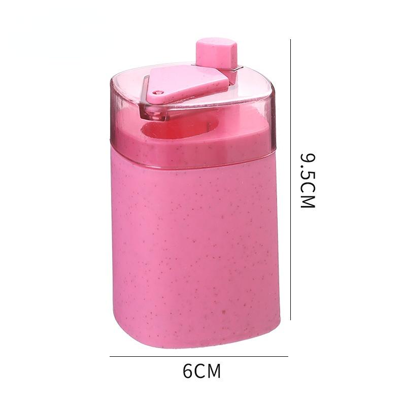 Automatic Toothpick Holder Container Wheat Straw Household Table Toothpick Storage Box