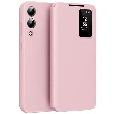 Samsung Galaxy S25 Edge Smart View Case with Card Pocket, Pink
