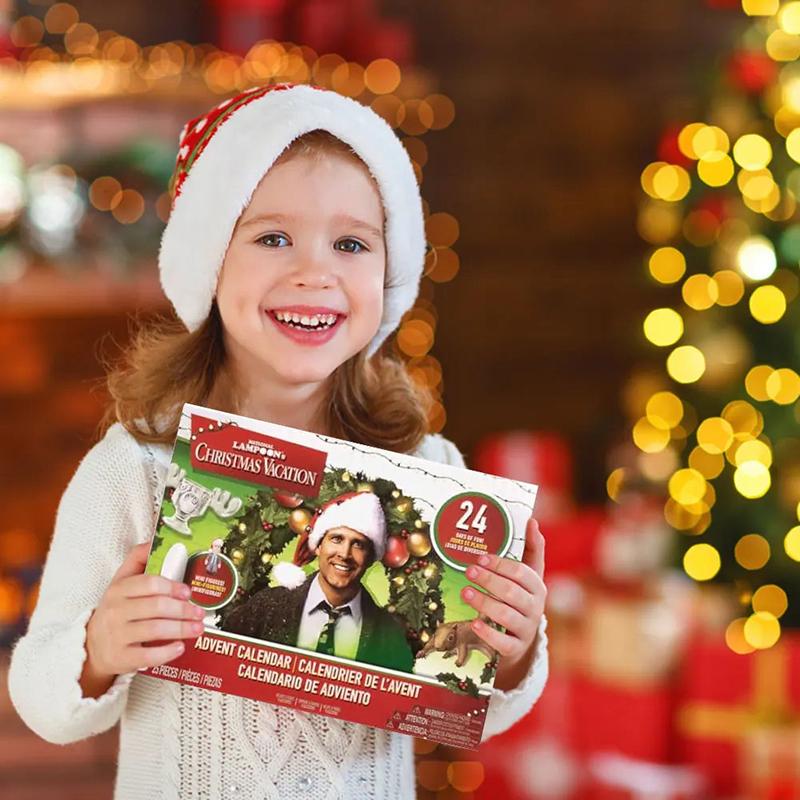 

2024 Новый 24-дневный рождественский календарь Адвента Календарь Фигурки Модель Рождественский адвент-календарь Обратный отсчет Подарок B