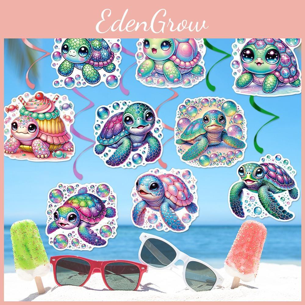 Turtle Sea Birthday Party Decor Spiral Hanging Ornaments For Ocean Theme Events