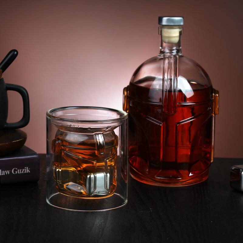 Whiskey Karaffe Set aus hohem Borosilikatglas
