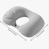 Press Inflatable U-Shape Neck Pillow, 30-Second Fast Inflation Portable Foldable for Travel Office Car, Ergonomic Support •