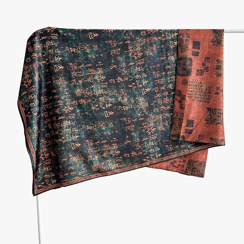 Chinese style fragrant cloud gauze square scarf silk scarf floralsprinting double-sided silk scarf shawl