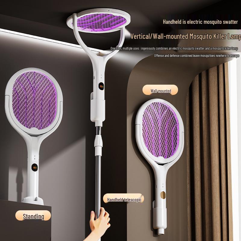 2026 Telescopic Electric Mosquito Swatter: Powerful Shock, Automatic Mosquito Lure & Repel for Home Use