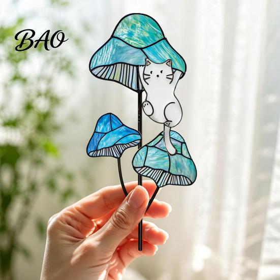 Colorful Yard Stakes Planter Insert Stake, Double-Sided, Flower Pot Decor Metal Garden Decorative Insect Animal Stake for Plant Pots Bed Decoration