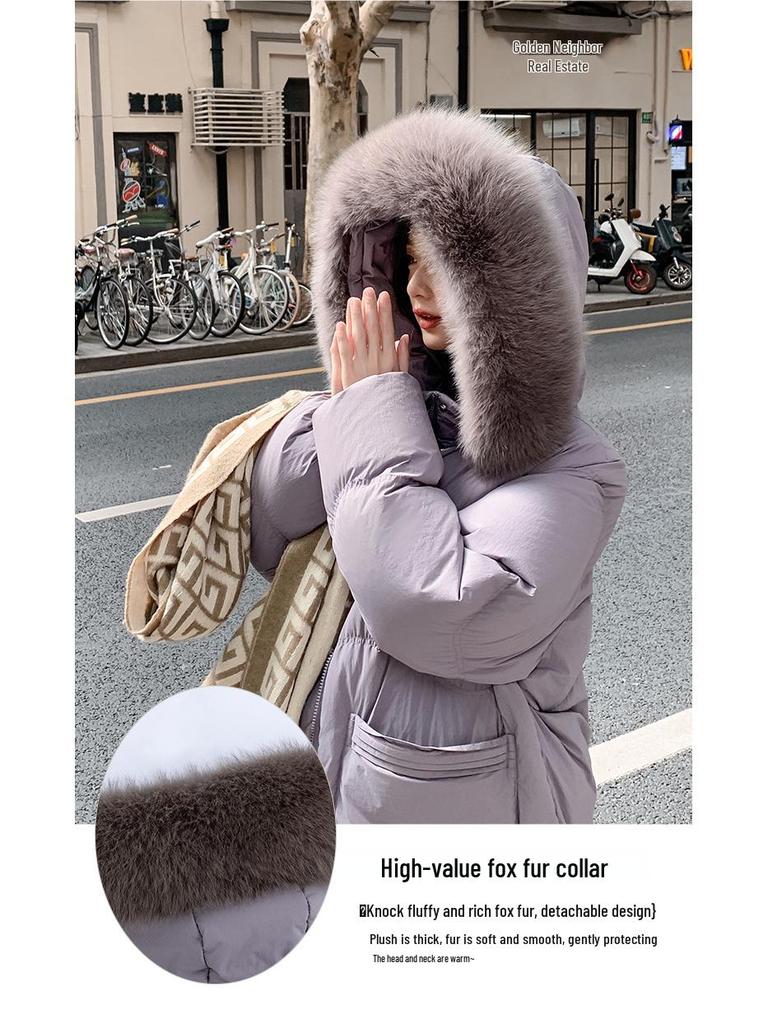 2024 Plus Size Korean Style Maternity Long Loose Down Jacket