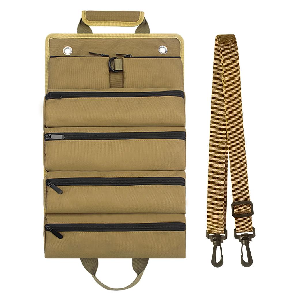 Tool Roll Bag Organizers Electrician Kit Roll-Type Easy Carry Storage Hanging Bag Vehicle-Mounted Multifunctional Hardware Gift