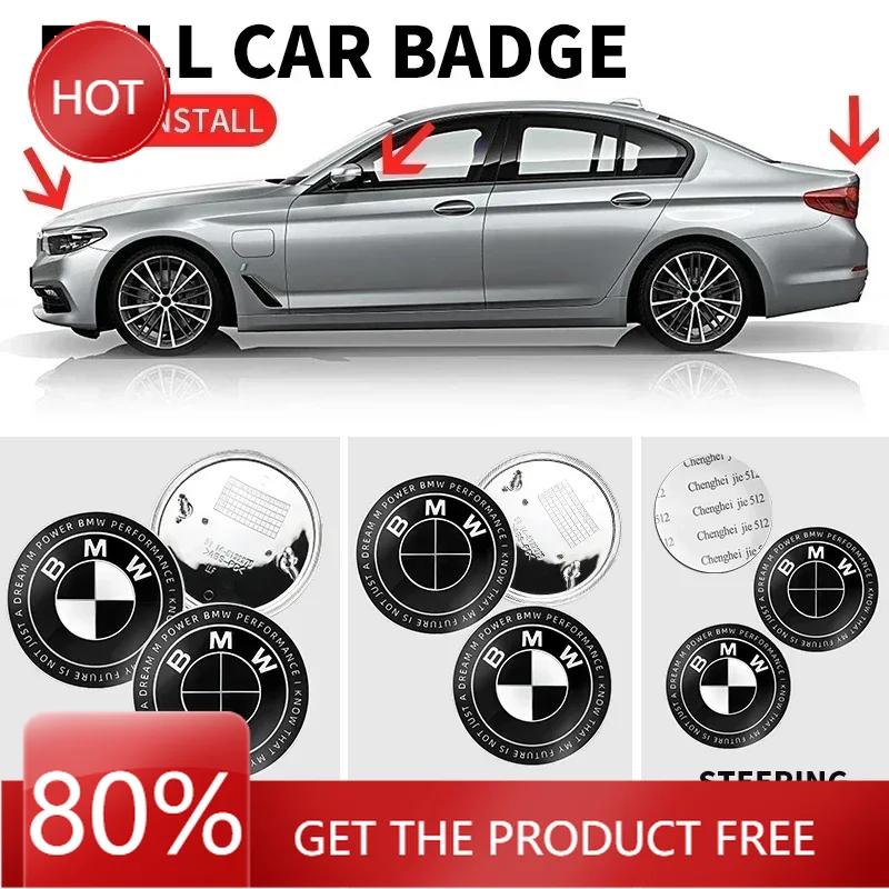 2025 Horké 1ks 45mm 82mm 74mm černobílé přední zadní znaky na kufr kapotu kufr Znak Vše černé pro BMW E43 E52 E53 E63 E64 E93 E94
