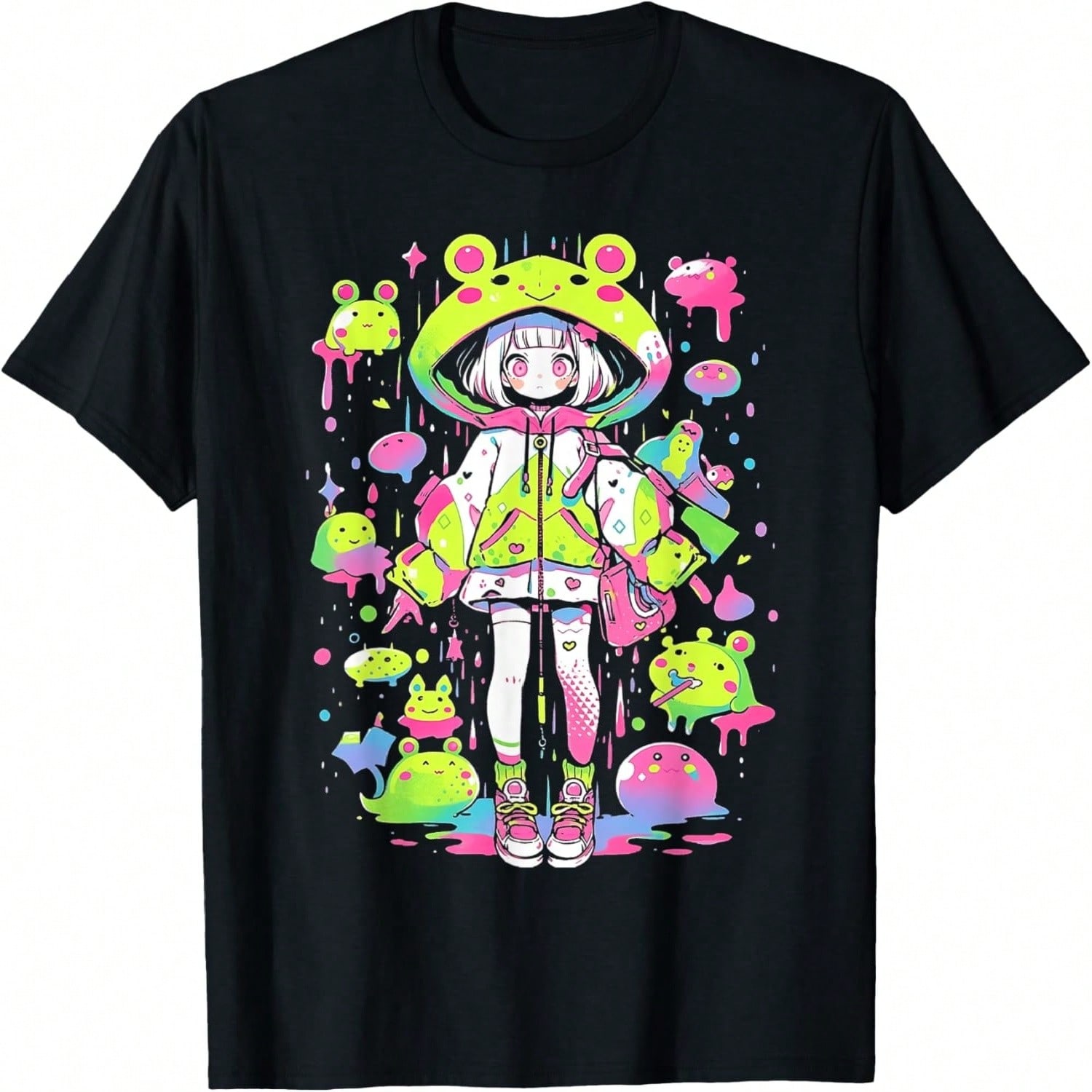 Kawaii Brown Bear Gift - Anime Grizzly Bear T-Shirt S разноцветный