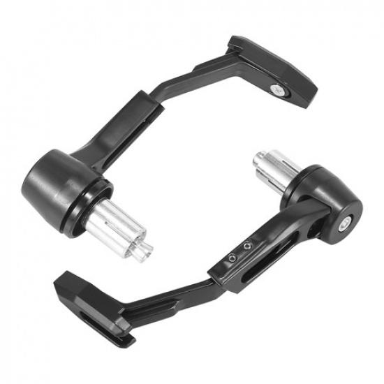 ONE PAIR 7/8" 22mm Motorcycle Brake Lever Guard Handlebar Protector Clutch Black