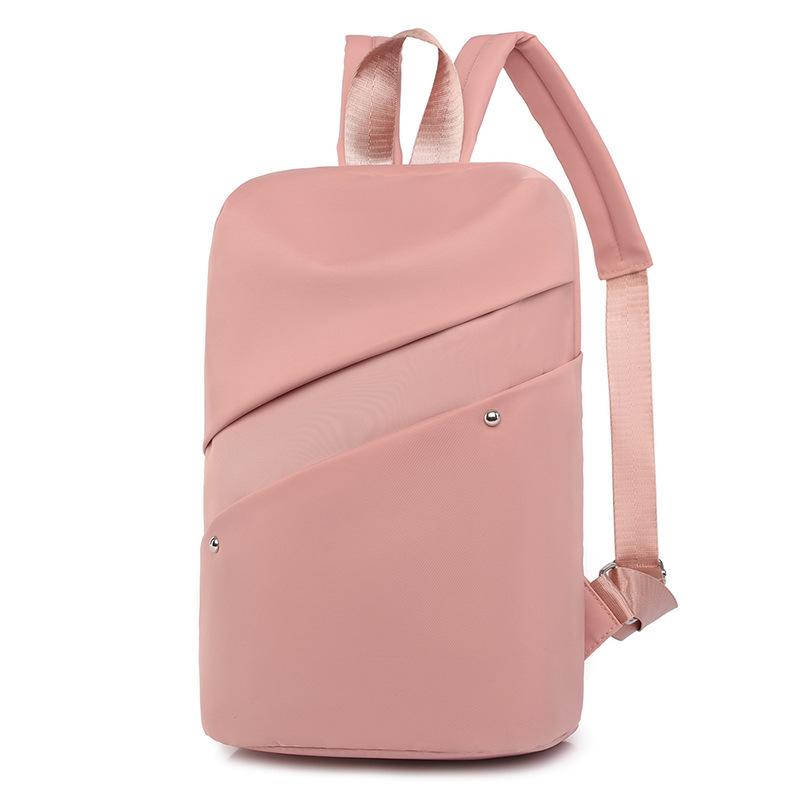 New Korean Version with Large Capacity Simple Solid Color Oxford Cloth Casual Backpack Outdoor Travel Backpack for Women