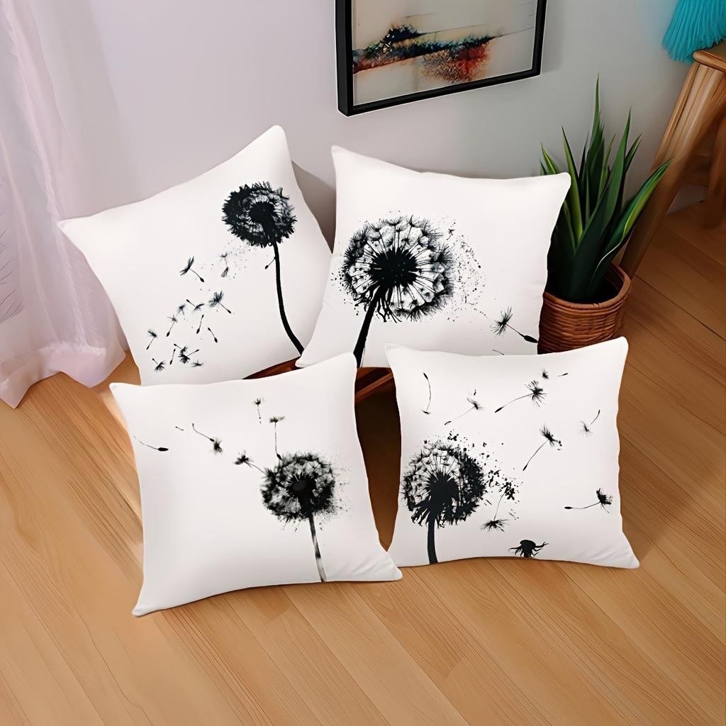 Free Silhouettes on Pillowcases Cover Bedroom Sofa Decoration Polyester Cushion Cover with Zipper