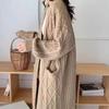 Plus Size Loose Knit Cardigan for Women - Korean Style Long Sweater Coat for Autumn/Winter