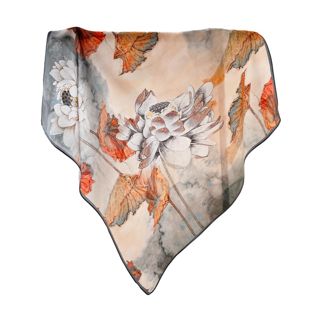 Fashion Versatile Old Money Style 100 Mulberry Silk Square Scarf Neckerchief