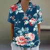 Women's Shirt With Floral Print Buttons, Long Sleeved Casual Regular Shirt Collar Top