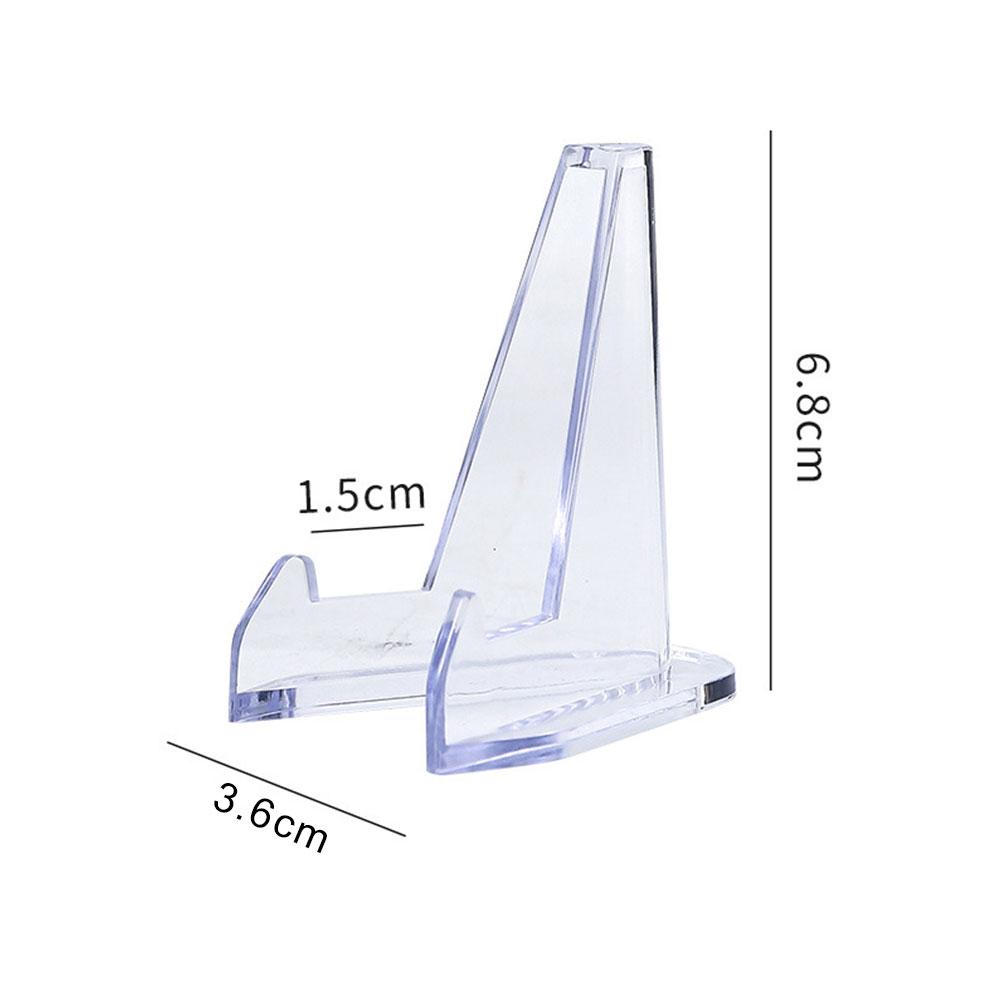 10Pcs/Set Mini Clear Acrylic Easel Stands Coin Display Easel Holder Baseball Sports Cards Stands Trading Graded Card Easel Stand
