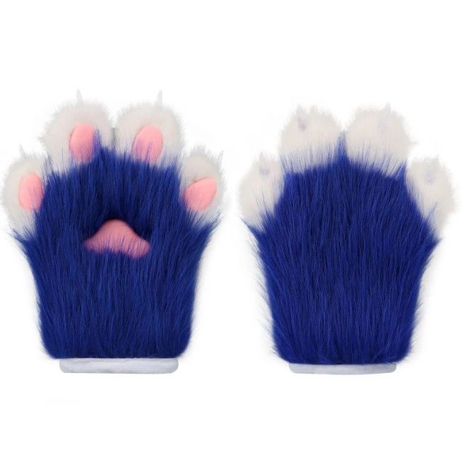Fursuit Fursuit-Zubehör Plüschkatzenpfote Fuchspfote Handschuhe Cosplay Klebenägel