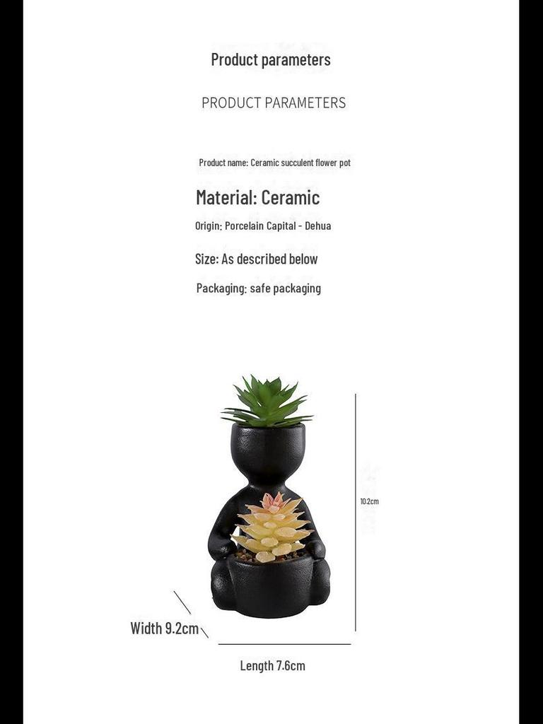 European-Style Succulent Doll Pots: Creative Desktop Green Plant Ornaments