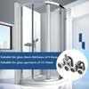 Shower Door Wheels, 8 Pcs Curved Shower Door Rollers, 23mm Replacement Shower Door Wheels with Anti-Collision Block and Screws