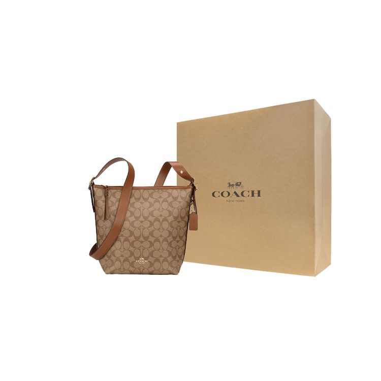 Coach 23 New Fashion Zipper Closure Leather Shoulder Bag Women shoulder bag Khaki Multicolor C2819-IMS5U