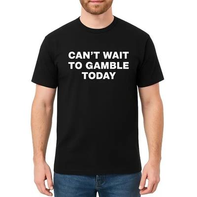 Kann es kaum erwarten, heute zu spielen - Schweres Baumwoll-T-Shirt - Lustiges Shirt - Poker - Blackjack
