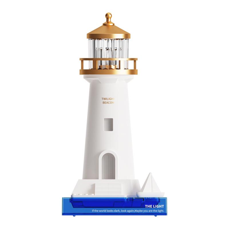 Twilight Lighthouse Projector: Bluetooth Speaker, White Noise, Night Light, Human Sensor Desk Lamp