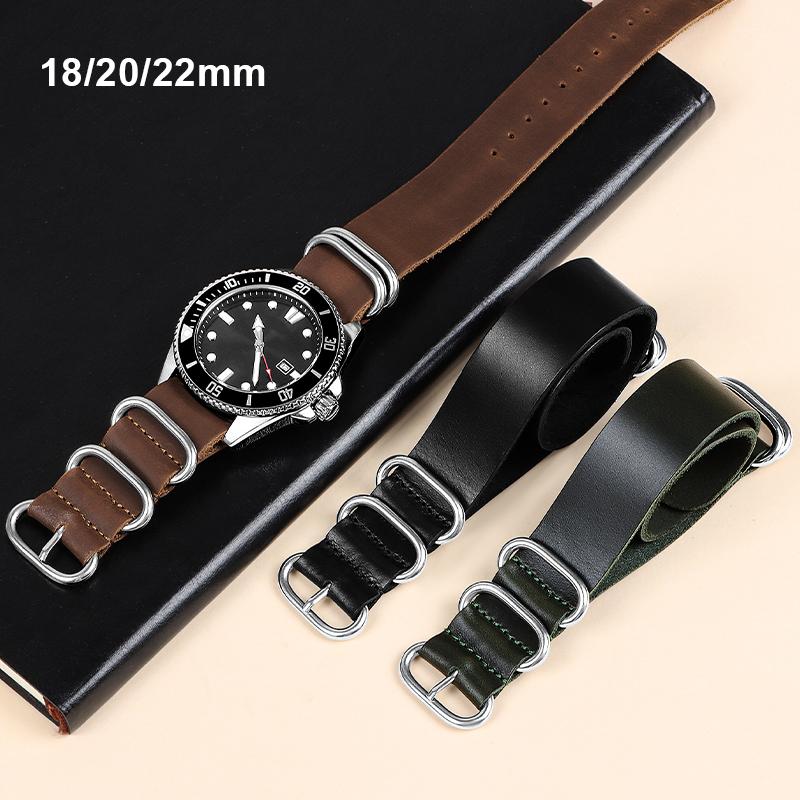 18mm 20mm 22mm Vintage Cowhide Watch Band for Casio Handmade Cow Watch Strap Replacement Bracelet for Seiko Men Women Watch Belt