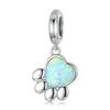 WOSTU 925 Sterling Silver Opal Paw Love Heart Wings Zircon Charms Beads Pendant Fit Original Bracelet Necklace For Women Jewelry