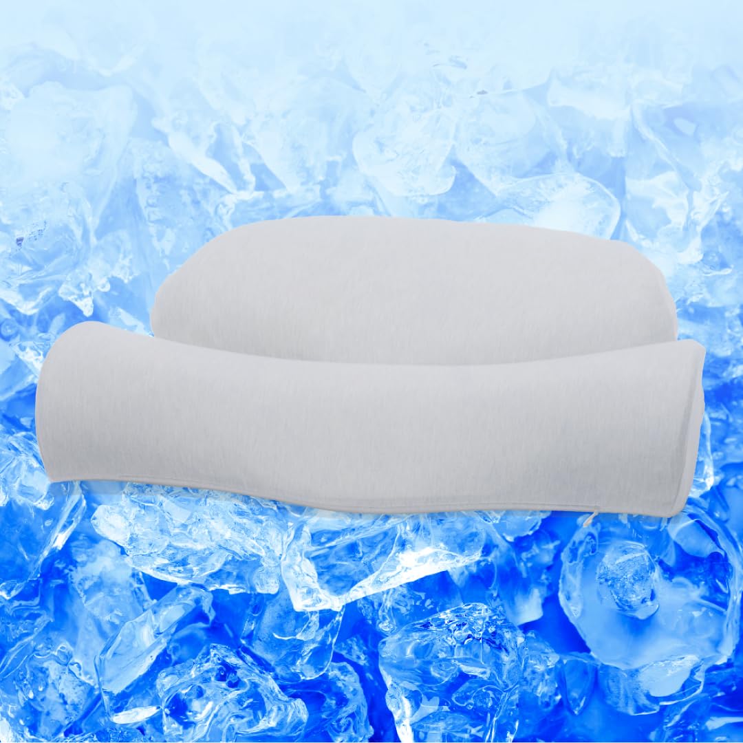 

Двойная подушка ПЛЮС Жемчужно-серая охлаждающая звук высокая CALQS SurvaQ Sabakyu [CALQS (Охлаждающий материал)] Подушка, шея, плечи, ощущение, прохладный, лето,