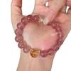 Strawberry Quartz & Yellow Crystal Gold Bracelet - Elegant Whitening Style
