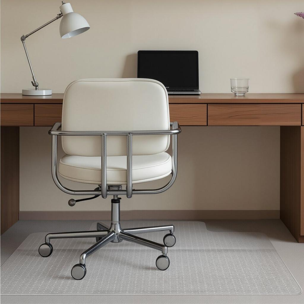 Chair Mat with Lip, 915 x 1225 mm Office Chair Mat for Low Pile Carpeted Floors, Plastic Floor Protector Rug with Studded, Non-Slip & Easy to Clean,