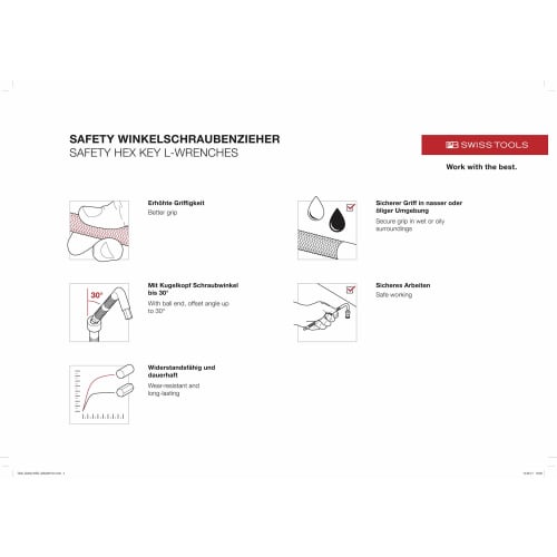 PB Swiss Tools PB Swiss Tools Knurled Hex Wrench Set (Pack) 3212LH-10CN