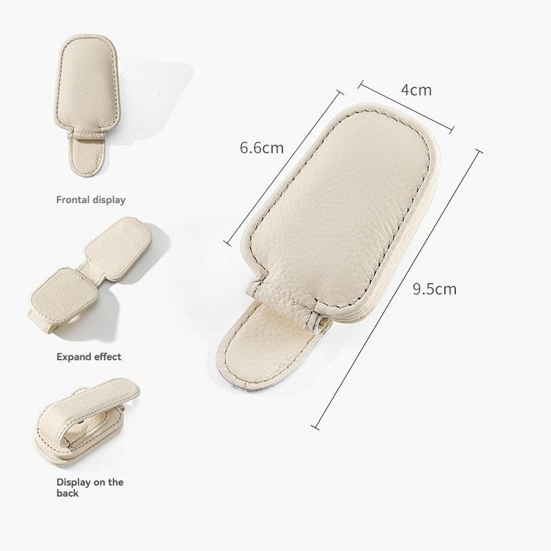 1pc Universal Car Sun Visor Glasses Clip, Made Of PVC, Car Glasses Holder, Interior Accessories, Glasses Storage Rack