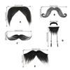 3pcs Practical Plastic False Mustache For Pirate Wizard Santa Costume Accessories Easy To Clean Halloween Party Props
