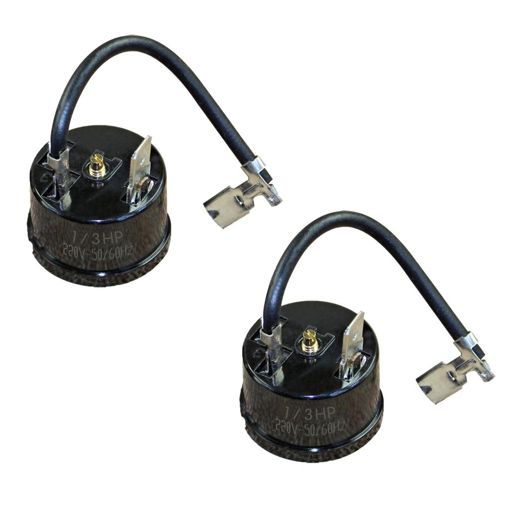 2Pcs Refrigerator Thermal Overload Protector 1/2HP/1/3HP/1/4HP/1/5HP/1/6HP Compressor Replacement Overheat Safety Unit