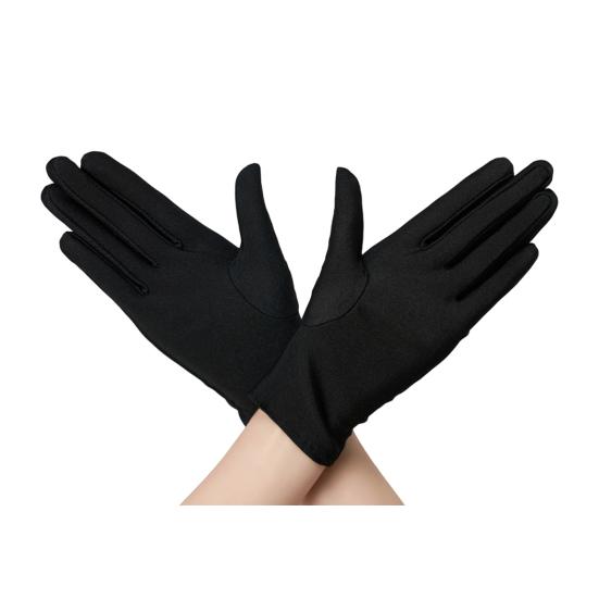 Yousheng 1 Pair Unisex Uniform Gloves for Men Women Wrist Length Stretchy Spandex Gloves Banquet Wedding Party Short Gloves for Formal Tuxedo Guard