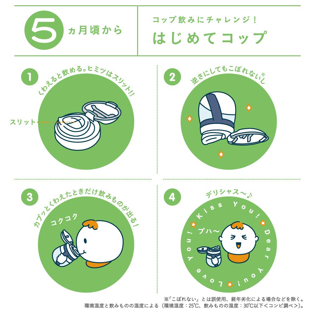 COMBI Polypropylene Rakumug Exciting Drink Set (PP) (Monpoke)