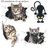 Cartoon Car Stickers Creative 3D Cat Funny Car Body Scratch Masking Stickers Animal Styling Stickers Decoration Car Accessories