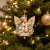 Porta Soldi di Natale Ornamento Angelo Portasoldi Appeso Ciondolo Acrilico per Albero Decorazione Festiva Stagionale Contenitore Souvenir