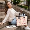 Romantic Heart Print Tote Bag Fashion Daily Carry All Bag for Women Casual Lightweight Ladies Shopping Bag