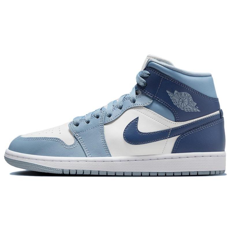 Air Jordan 1 Mid Sail Diffused Blue Women's Jordan BQ6472-140